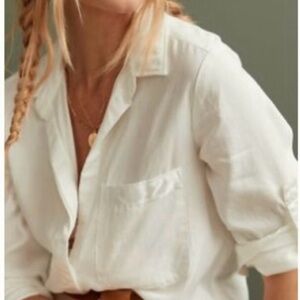 Cloth & Stone White Button Down Shirt